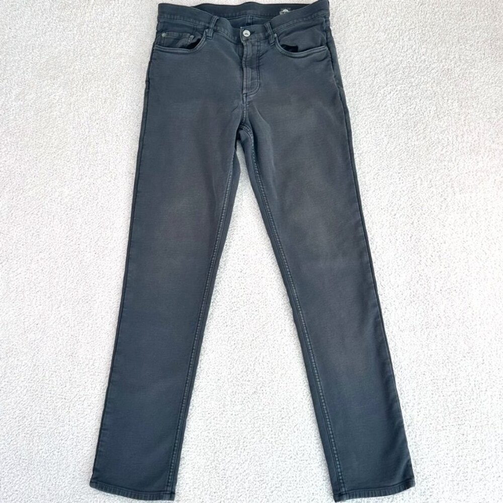 Faherty Mens Stretch Terry 5 Pocket Pants Chino Size 32x31 Slate Grey Comfy